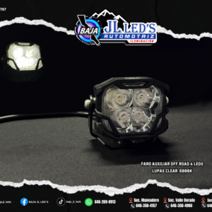 Faro auxiliar off road 4 leds Lupas clear Par