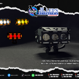 Faro TRIPLE proyector Laser Dual Color BATMAN DRL Par