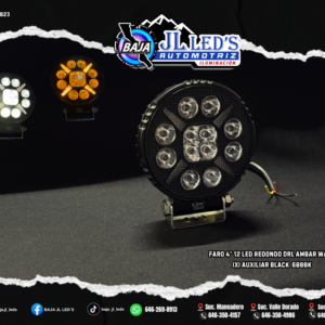 Faro 4" 12 led Redondo Drl ambar WARS (X) Par