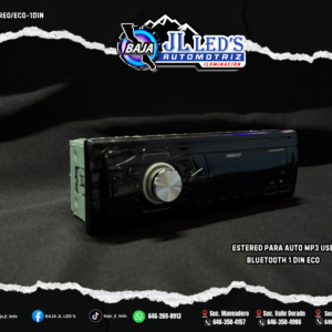 Autoestéreo Digital 1-DIN con Bluetooth, USB y Auxiliar - Edición Eco