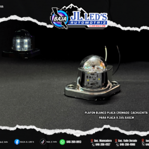 Plafon 3" Mini Blanco Placa Cromado
