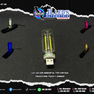 Luz LED USB Ambiental Tipo Vintage con Control Touch y Dimmer