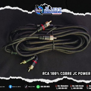 JCPOWER PLOGA 100% COBRE RCA 4 CANAL 18FT / 5.5M PZ