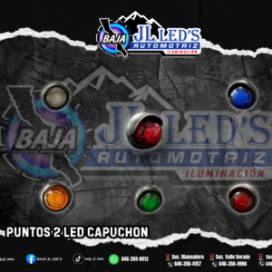 Punto LED de 2 Diodos con Capuchón de Goma Par