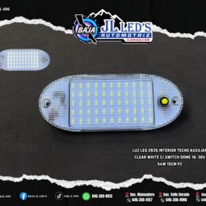 Luz LED Interior 2835 CLEAR 15cm con Switch (54W / 10-30V)