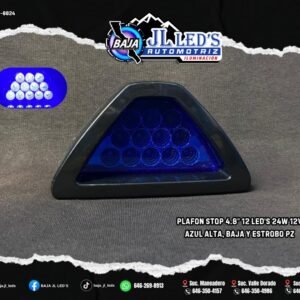 Plafón LED Rectangular 4.8" - 12 LED'S (24W / 12V) Azul