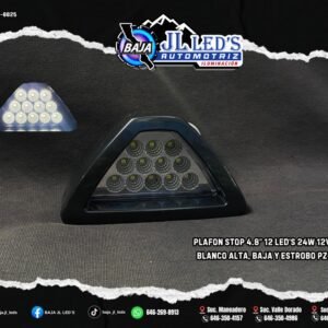 Plafón LED Rectangular 4.8" - 12 LED's (24W / 12V) Blanco