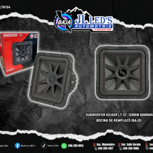 Subwoofer Kicker L7 12" 1200w 600RMS Bocina de remplazó (bajo)